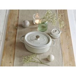 Staub Cocotte 23 Cm, Oval, Weisser Trüffel, Gusseisen -Zwilling Store 000019752