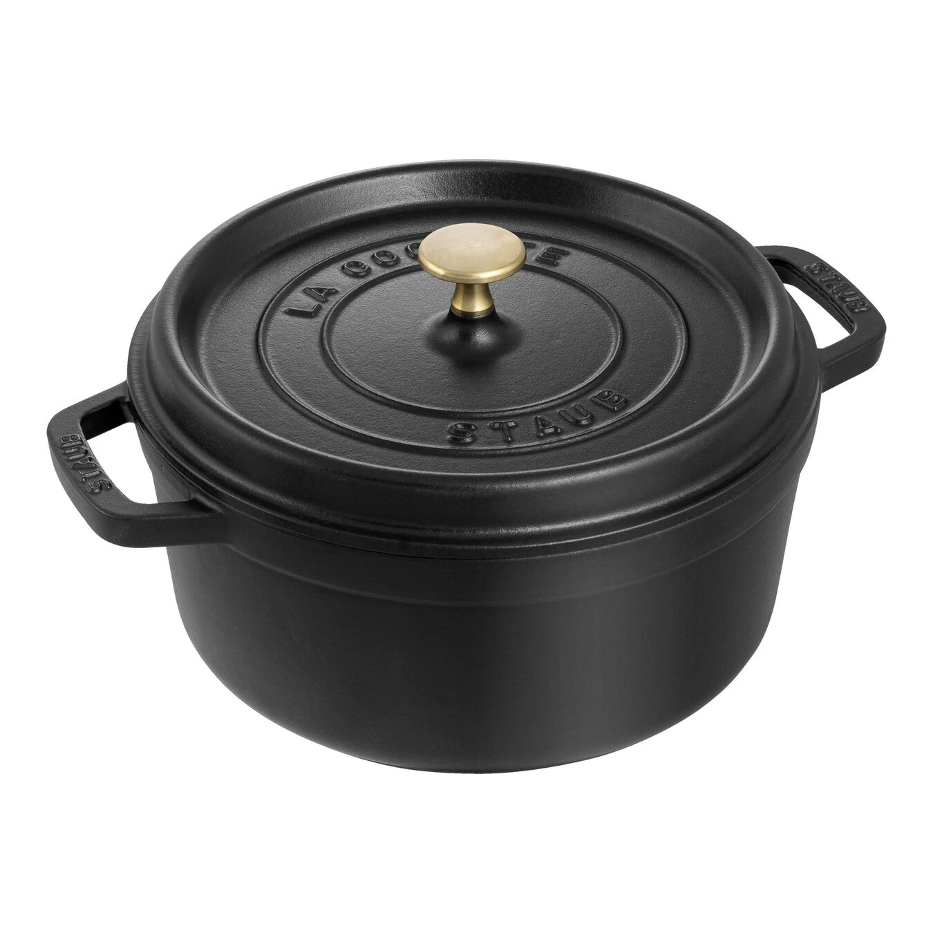 Staub Cocotte 24 Cm, Rund, Schwarz, Gusseisen 1 Staub Cocotte 24 Cm, Rund, Schwarz, Gusseisen