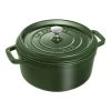 Staub Cocotte 24 Cm, Rund, Basilikum-Grün, Gusseisen