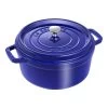 Staub Cocotte 24 Cm, Rund, Dunkelblau, Gusseisen