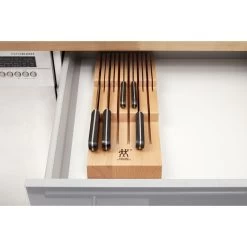 Zwilling Schubladeneinsatz, Bis Zu 12 Messer, Buche 7 Zwilling Schubladeneinsatz, Bis Zu 12 Messer, Buche -Zwilling Store 35160 000 0 000000489