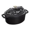 Staub Cocotte 17 Cm, Oval, Schwarz, Gusseisen