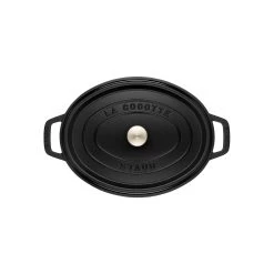 Staub Cocotte 33 Cm, Oval, Schwarz, Gusseisen -Zwilling Store 40500 231 0 3