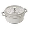 Staub Cocotte 24 Cm, Rund, Weisser Trüffel, Gusseisen