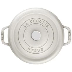 Staub Cocotte 24 Cm, Rund, Weisser Trüffel, Gusseisen -Zwilling Store 40501 412 0 3