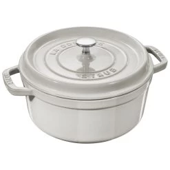 Staub Cocotte 26 Cm, Rund, Weisser Trüffel, Gusseisen