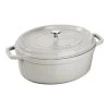 Staub Cocotte 31 Cm, Oval, Weisser Trüffel, Gusseisen