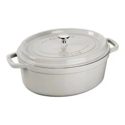 Staub Cocotte 31 Cm, Oval, Weisser Trüffel, Gusseisen