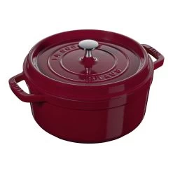 Staub Cocotte 28 Cm, Rund, Bordeaux, Gusseisen