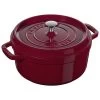 Staub Cocotte 24 Cm, Rund, Bordeaux, Gusseisen