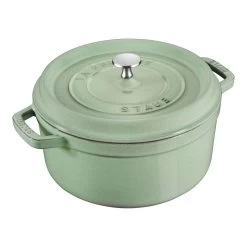 Staub Cocotte 18 Cm, Rund, Salbeigrün, Gusseisen