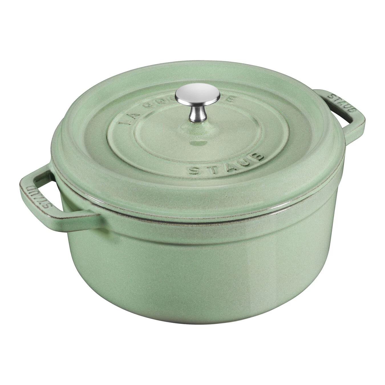 Staub Cocotte 24 Cm, Rund, Salbeigrün, Gusseisen 1 Staub Cocotte 24 Cm, Rund, Salbeigrün, Gusseisen