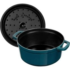 Staub Cocotte 24 Cm, Rund, La-Mer, Gusseisen -Zwilling Store 40508 654 0 1