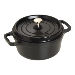 Staub Cocotte 22 Cm, Rund, Schwarz, Gusseisen