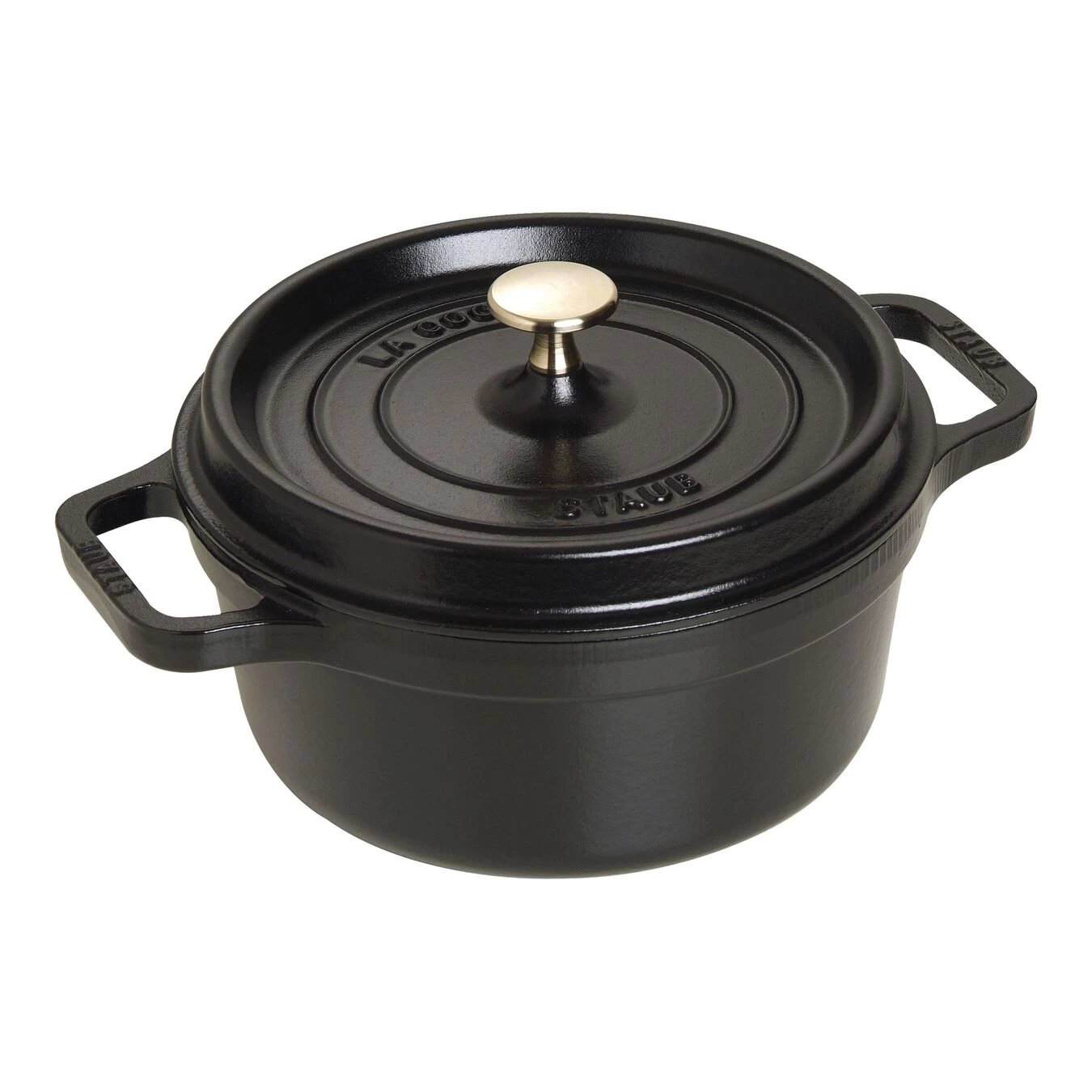 Staub Cocotte 22 Cm, Rund, Schwarz, Gusseisen 1 Staub Cocotte 22 Cm, Rund, Schwarz, Gusseisen