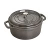 Staub Cocotte 26 Cm, Rund, Graphit-Grau, Gusseisen