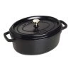 Staub Cocotte 29 Cm, Oval, Schwarz, Gusseisen