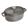 Staub Cocotte 31 Cm, Oval, Graphit-Grau, Gusseisen