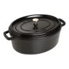 Staub Cocotte 33 Cm, Oval, Schwarz, Gusseisen