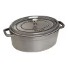 Staub Cocotte 33 Cm, Oval, Graphit-Grau, Gusseisen
