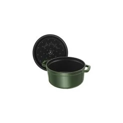 Staub Cocotte 22 Cm, Rund, Basilikum-Grün, Gusseisen -Zwilling Store 40509 354 0 5