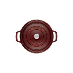 Staub Cocotte 26 Cm, Rund, Grenadine-Rot, Gusseisen -Zwilling Store 40509 355 0 2 2