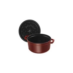 Staub Cocotte 22 Cm, Rund, Grenadine-Rot, Gusseisen -Zwilling Store 40509 355 0 5