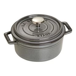 Staub Cocotte 12 Cm, Rund, Graphit-Grau, Gusseisen