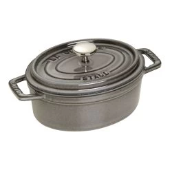 Staub Cocotte 17 Cm, Oval, Graphit-Grau, Gusseisen