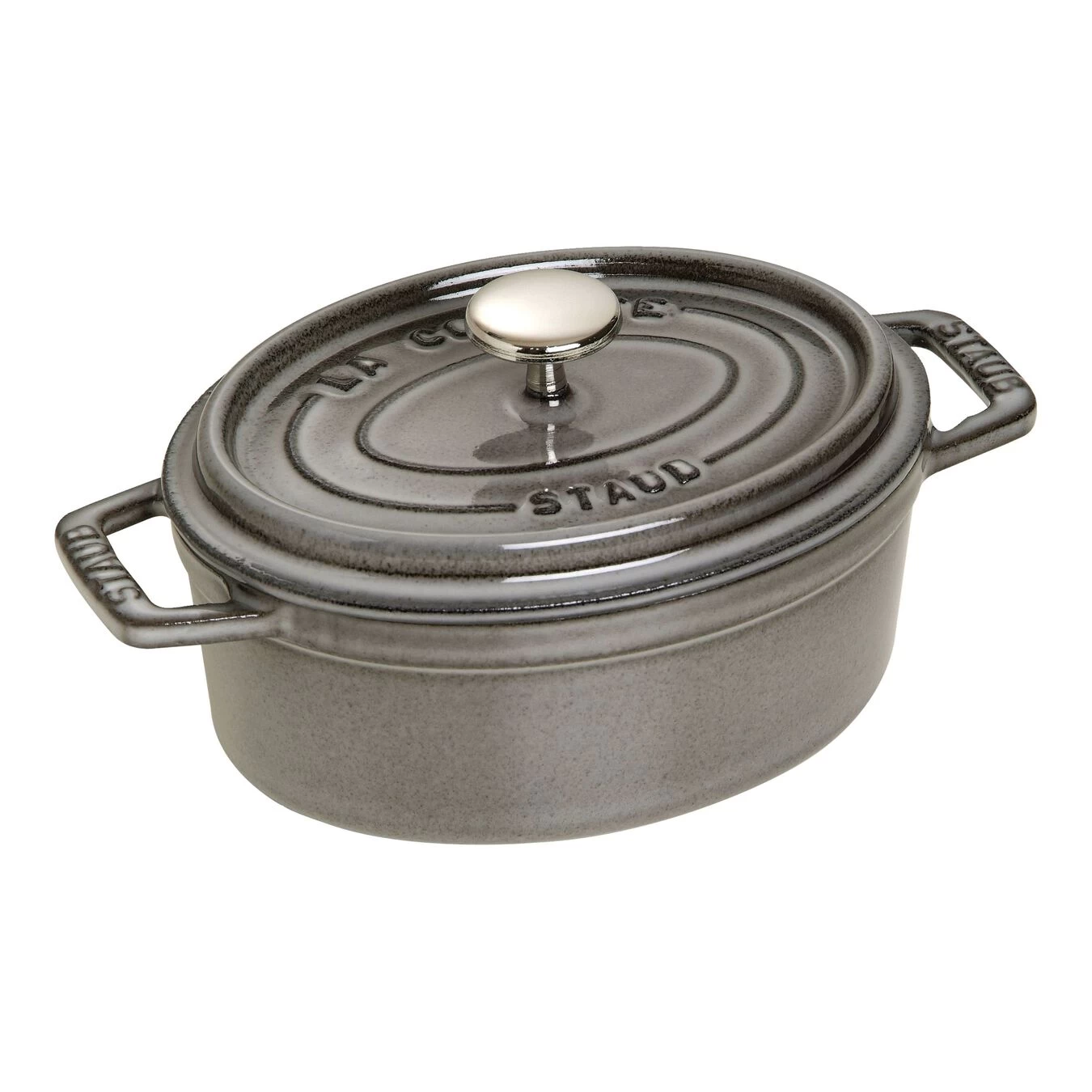 Staub Cocotte 17 Cm, Oval, Graphit-Grau, Gusseisen 1 Staub Cocotte 17 Cm, Oval, Graphit-Grau, Gusseisen