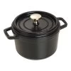 Staub Cocotte 16 Cm, Rund, Schwarz, Gusseisen