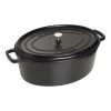 Staub Cocotte 41 Cm, Oval, Schwarz, Gusseisen
