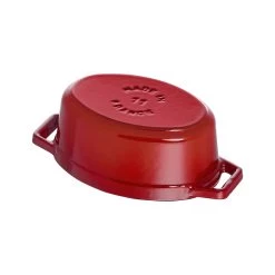 Staub Mini Cocotte 11 Cm, Oval, Kirsch-Rot, Gusseisen -Zwilling Store 40509 807 0 6