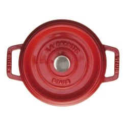 Staub Cocotte 18 Cm, Rund, Kirsch-Rot, Gusseisen