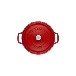 Staub Cocotte 18 Cm, Rund, Kirsch-Rot, Gusseisen -Zwilling Store 40509 814 0 2