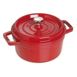 Staub Cocotte 20 Cm, Rund, Kirsch-Rot, Gusseisen