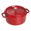 Staub Cocotte 26 Cm, Rund, Kirsch-Rot, Gusseisen