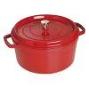 Staub Cocotte 28 Cm, Rund, Kirsch-Rot, Gusseisen