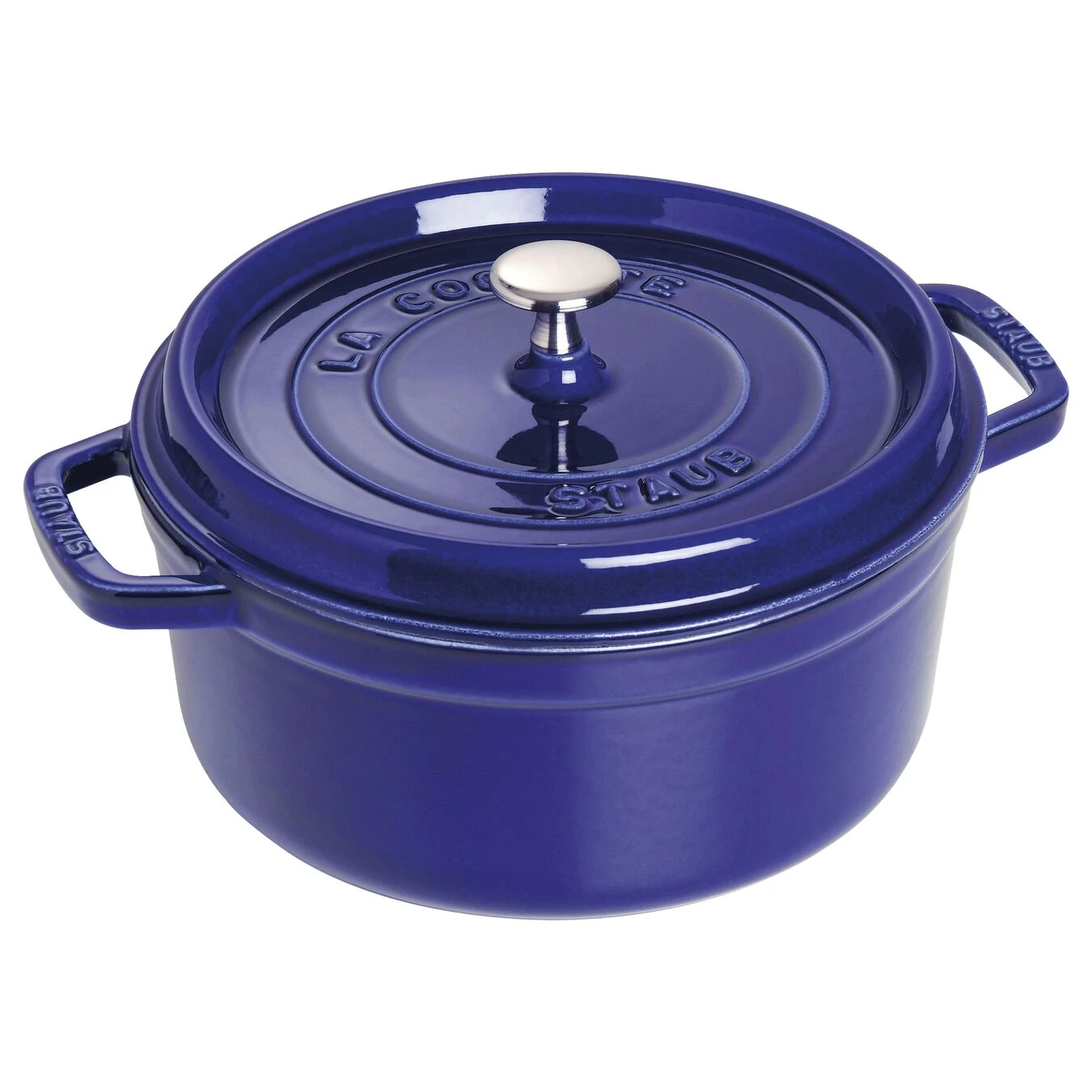 Staub Cocotte 26 Cm, Rund, Dunkelblau, Gusseisen 1 Staub Cocotte 26 Cm, Rund, Dunkelblau, Gusseisen
