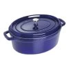 Staub Cocotte 33 Cm, Oval, Dunkelblau, Gusseisen