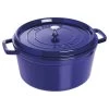 Staub Cocotte 30 Cm, Rund, Dunkelblau, Gusseisen