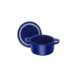 Staub Mini Cocotte 10 Cm, Rund, Dunkelblau, Keramik 11 Staub Mini Cocotte 10 Cm, Rund, Dunkelblau, Keramik -Zwilling Store 40510 786 0 6