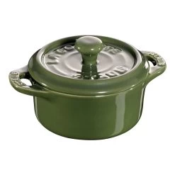 Staub Mini Cocotte 10 Cm, Rund, Basilikum-Grün, Keramik