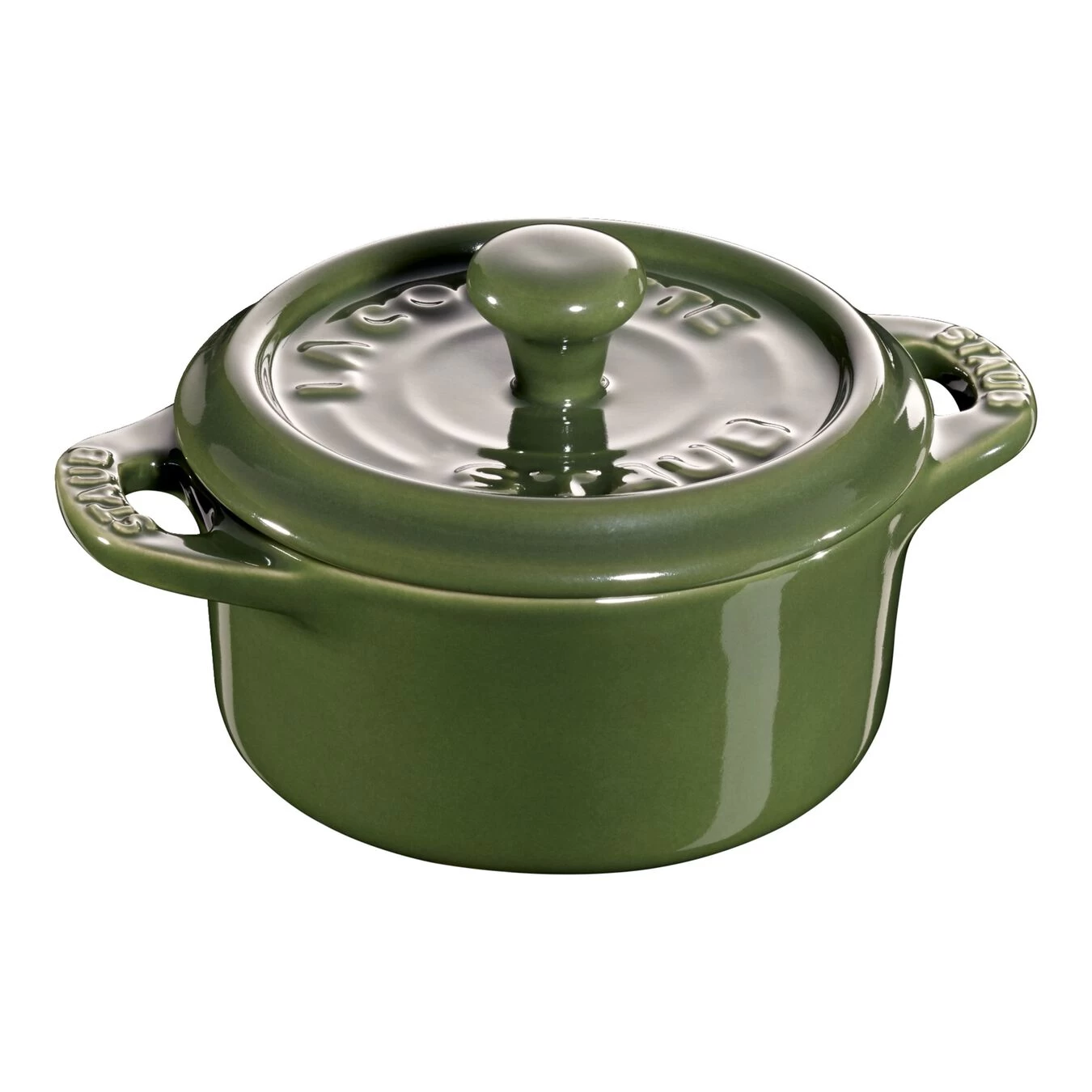 Staub Mini Cocotte 10 Cm, Rund, Basilikum-Grün, Keramik 1 Staub Mini Cocotte 10 Cm, Rund, Basilikum-Grün, Keramik