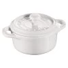 Staub Mini Cocotte 10 Cm, Rund, Reinweiß, Keramik