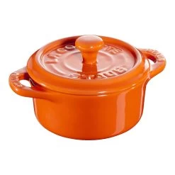 Staub Mini Cocotte 10 Cm, Rund, Orange, Keramik