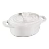 Staub Mini Cocotte 10 Cm, Oval, Reinweiß, Keramik