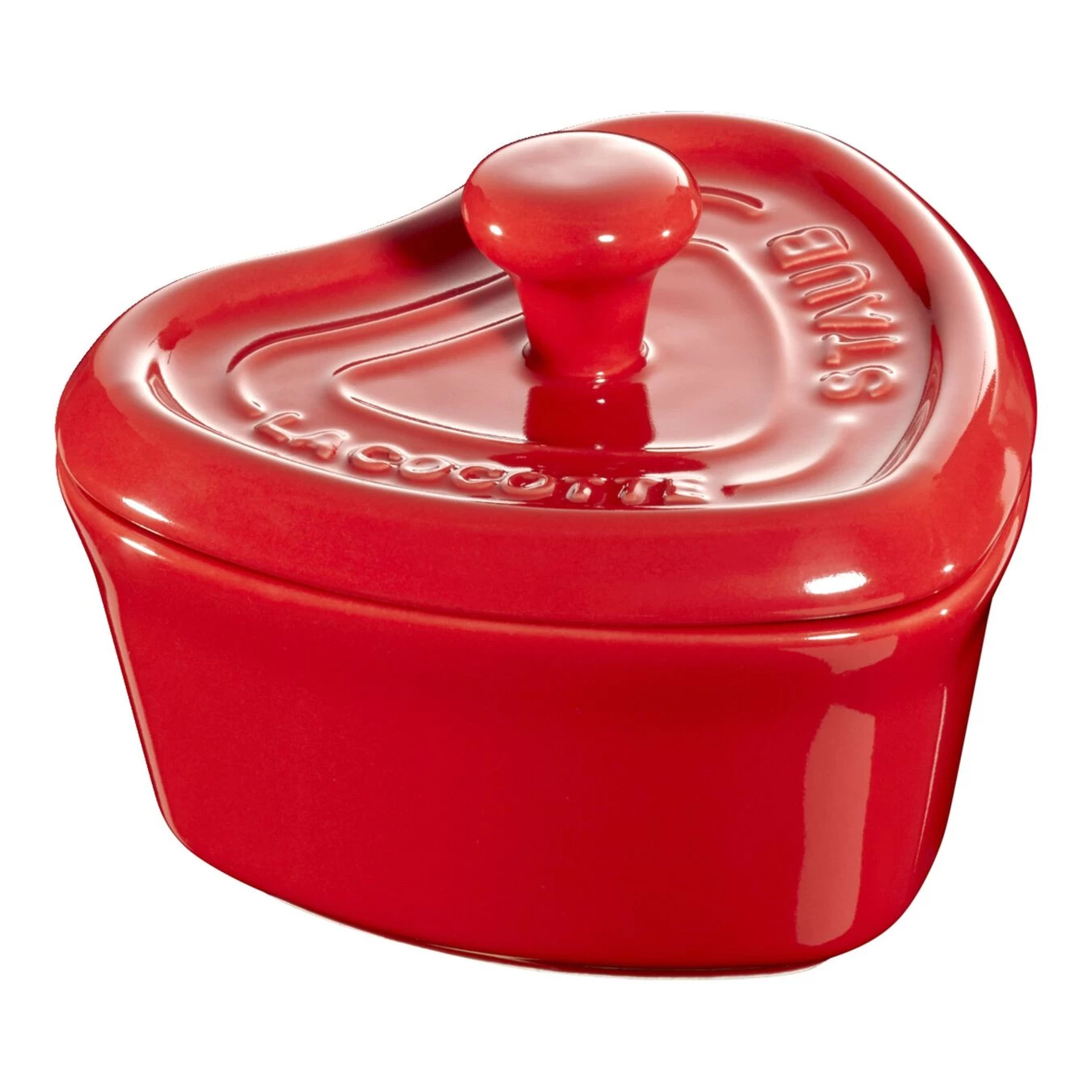 Staub Mini Cocotte 9 Cm, Herz, Kirsch-Rot, Keramik 1 Staub Mini Cocotte 9 Cm, Herz, Kirsch-Rot, Keramik