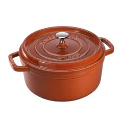 Staub Cocotte 24 Cm, Rund, Zimt, Gusseisen