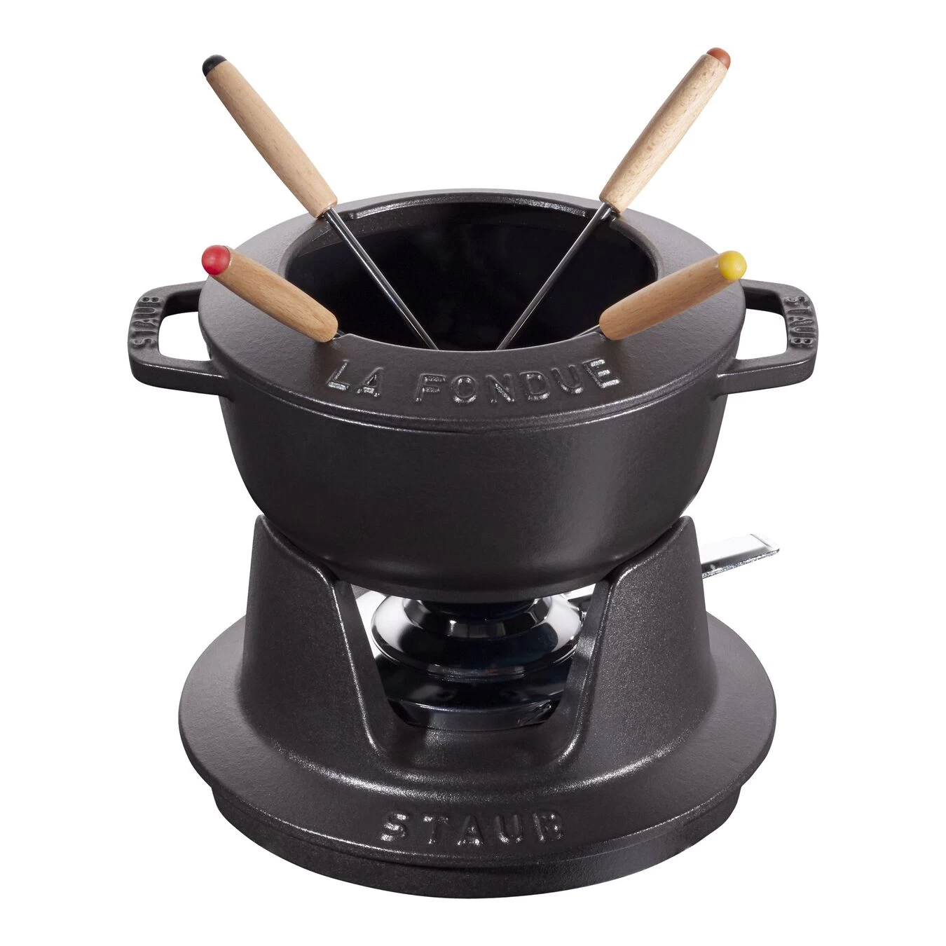 Staub Fondue Set 16 Cm, Schwarz 1 Staub Fondue Set 16 Cm, Schwarz